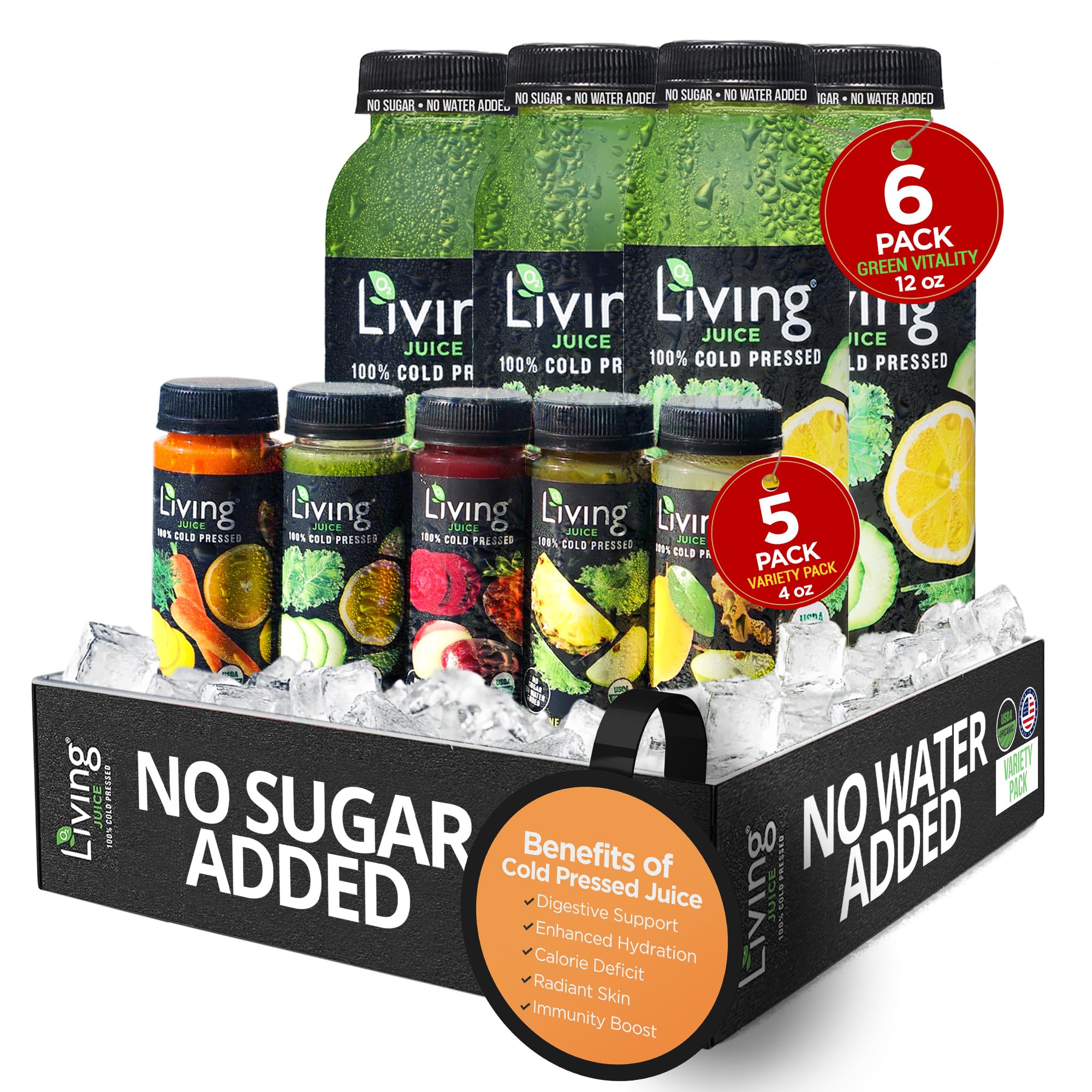 Amazon.com : O2 Living Juice Cold Pressed Drink - Green Vitality